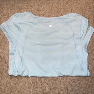 Light Blue Striped Lululemon T Shirt